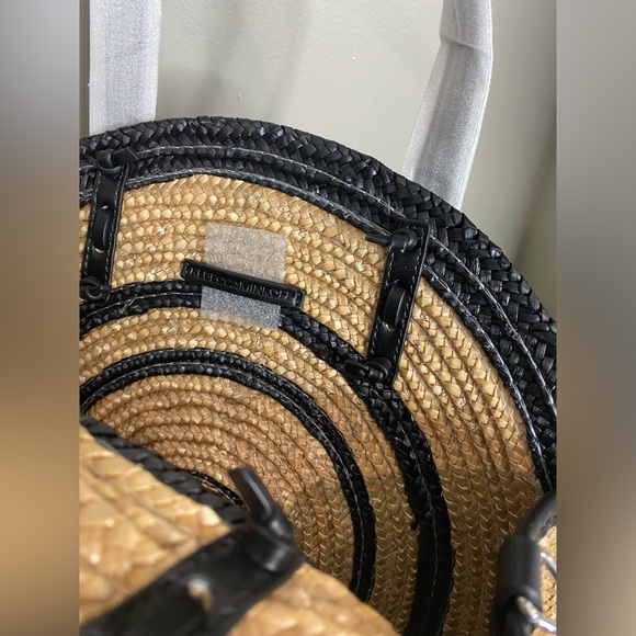 Rebecca Minkoff Woven Straw Circle Tote - Picture 8 of 11